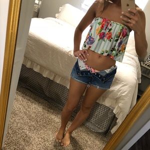 Floral swim top